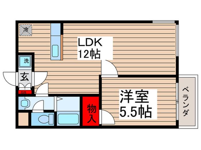第三金田マンション(1LDK/1階)の間取り写真
