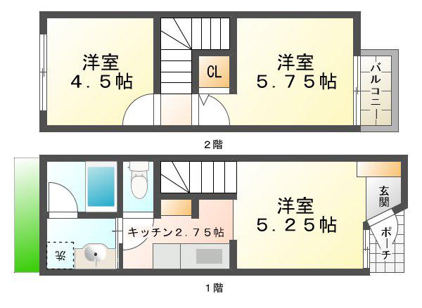 ヴィバーラ舞子(3K/1階)の間取り写真