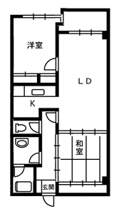 ハイムNAGATO(2LDK/2階)の間取り写真