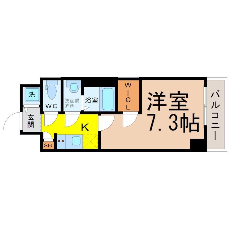エスリード新栄デュオ(1K/3階)の間取り写真