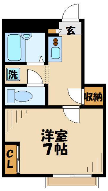 レオパレスYOSHINO(1K/1階)の間取り写真