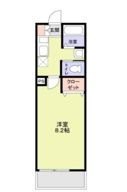 アファブルときわ台II(1K/2階)の間取り写真