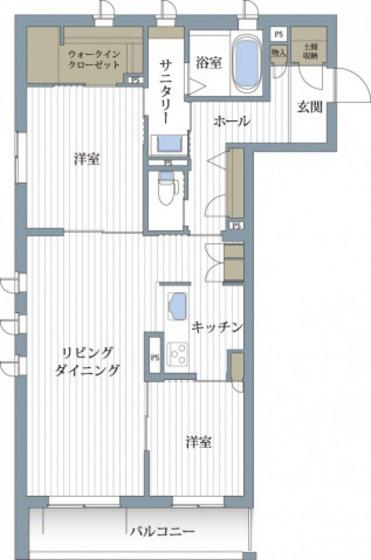 フルール・ミサ(2LDK/2階)の間取り写真