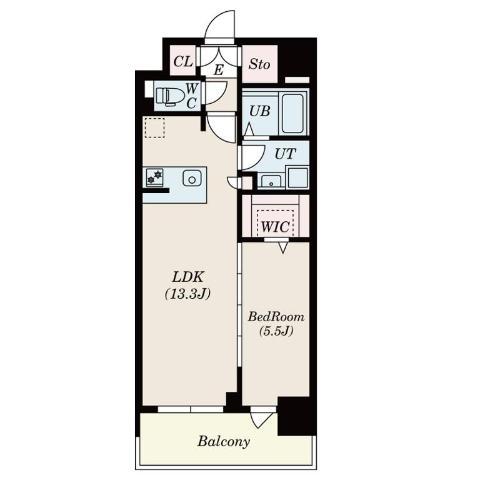 S-RESIDENCE佐賀天神ALINE(1LDK/11階)の間取り写真