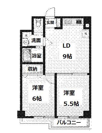 セイコーガーデンXI大塚(2DK/4階)の間取り写真