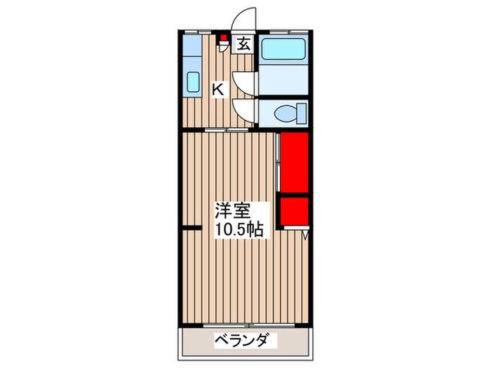 高野コーポ(1K/2階)の間取り写真