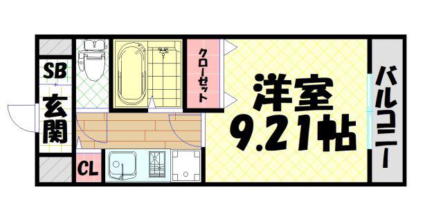 桜川ZENSHINBLD(1K/5階)の間取り写真