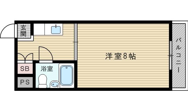 スマイルパールハイツIII(1K/3階)の間取り写真