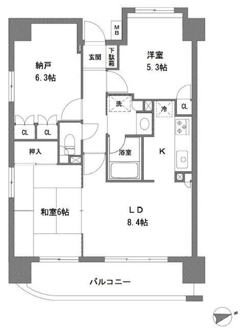 LA VITA 谷塚駅前II(2SLDK/3階)の間取り写真