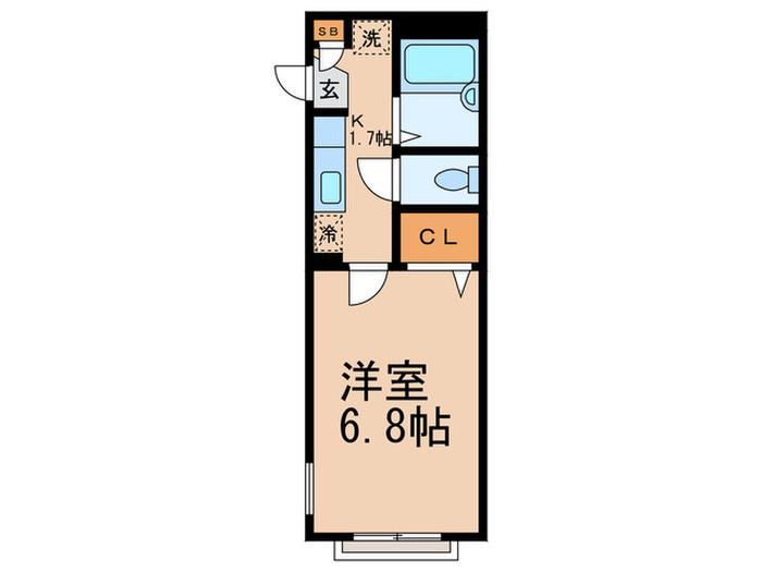 MAISON DE COCO(1K/1階)の間取り写真