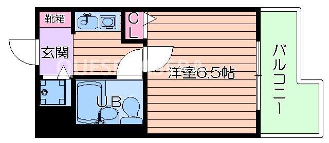 リーガル京橋(1K/5階)の間取り写真