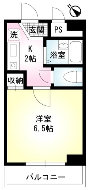 エステート岡野(1K/3階)の間取り写真