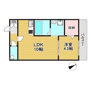 フォルモント須磨(1LDK/3階)の間取り写真