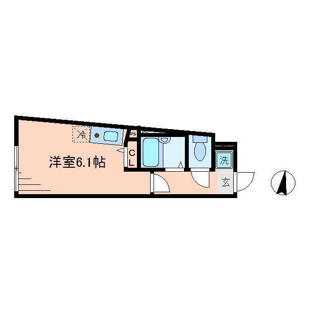 リーヴァレジデンス(ワンルーム/1階)の間取り写真