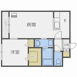 ル・ファールN12(1LDK/4階)の間取り写真