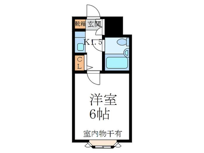 ラベンダー(1K/2階)の間取り写真