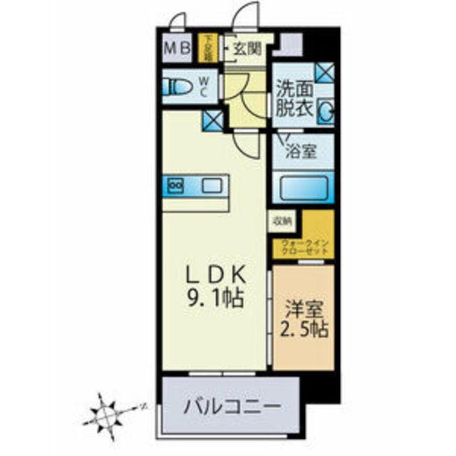 T・T城西(1LDK/1階)の間取り写真