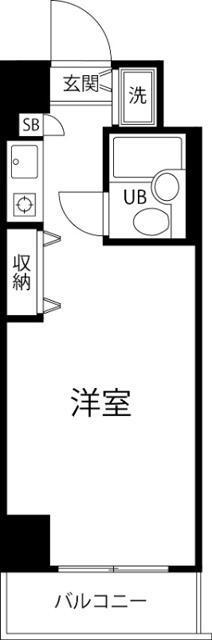 T′S GARDEN新丸子(ワンルーム/9階)の間取り写真