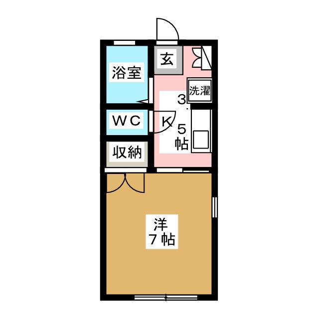 セジュールイナバ(1K/1階)の間取り写真