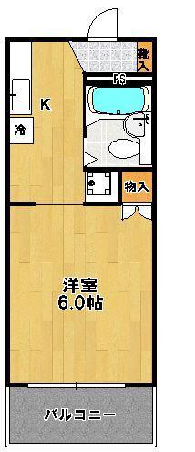 プリベメゾンMORI(1K/2階)の間取り写真