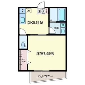 アーバンライフ桜山(1DK/3階)の間取り写真