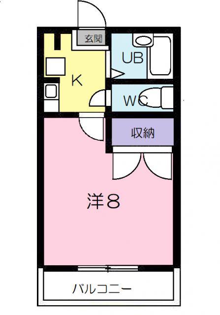 クレシア(1K/1階)の間取り写真