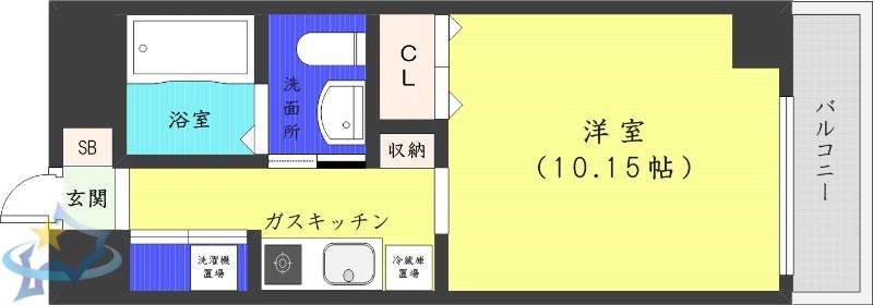 プライマル札幌北4条(1K/7階)の間取り写真