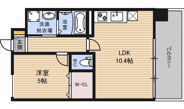 マンションはりげん(1LDK/3階)の間取り写真