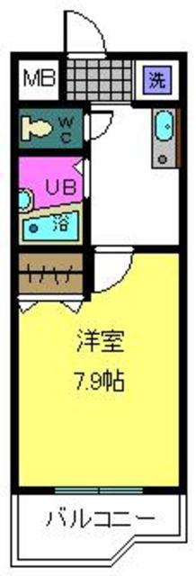ラフィーネ北島(1K/3階)の間取り写真