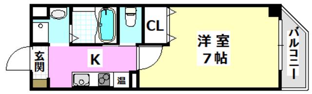 DAP正雀(1K/3階)の間取り写真