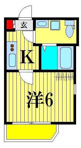H-RESIDENCE(1K/1階)の間取り写真