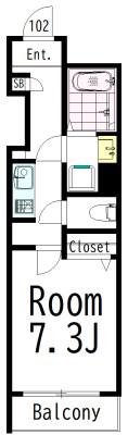 CASA ARBOL GRANDE(1K/1階)の間取り写真