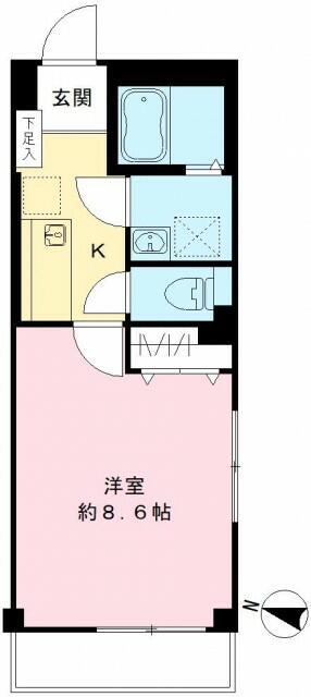 コートライラック(1K/3階)の間取り写真