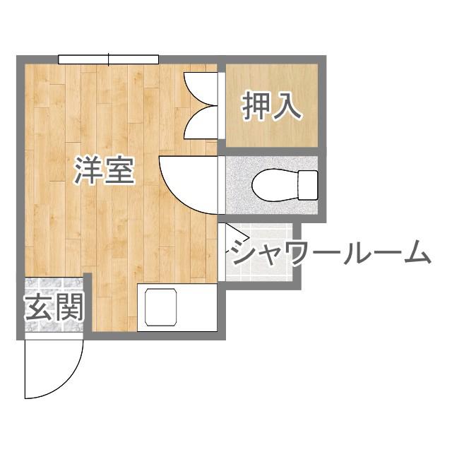 丸井ハイツ(ワンルーム/3階)の間取り写真
