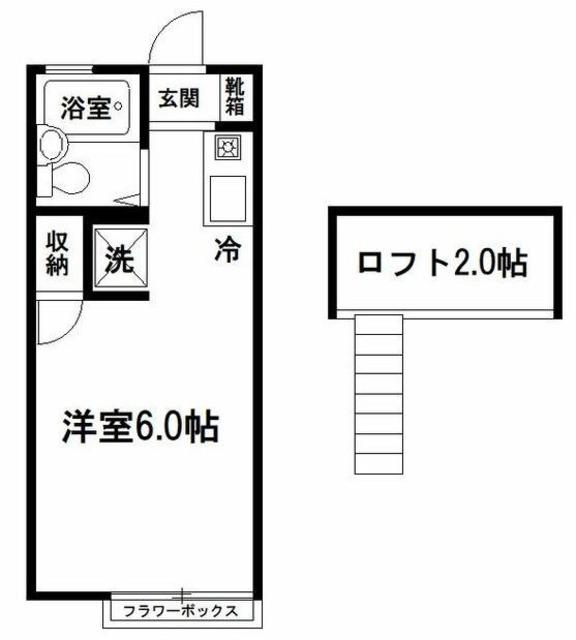 モジュール92(ワンルーム/1階)の間取り写真