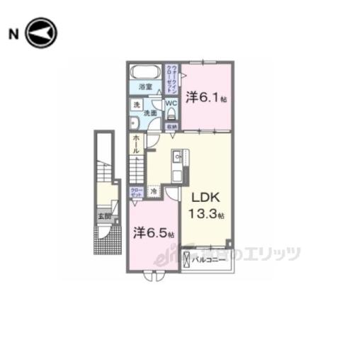 MINICOⅢ(2LDK/2階)の間取り写真