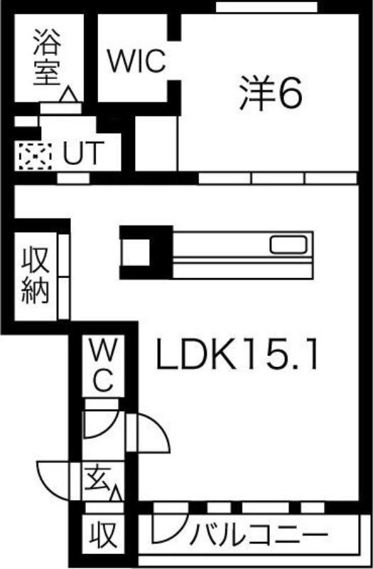 ネコフィーノ本郷通(1LDK/1階)の間取り写真