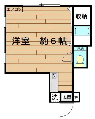 ラスペチア(1K/2階)の間取り写真