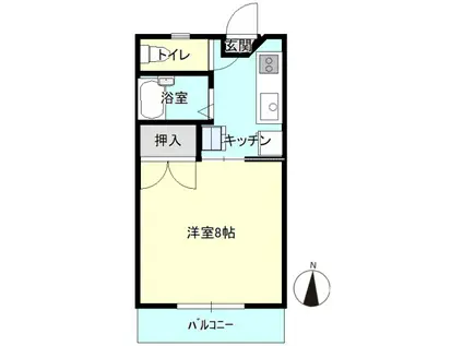 ラビットハウス(1K/2階)の間取り写真