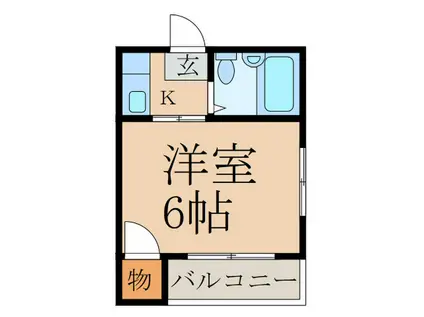吉田コーポ(1K/2階)の間取り写真
