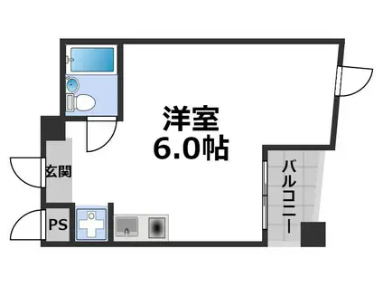 I-ZONE(ワンルーム/4階)の間取り写真