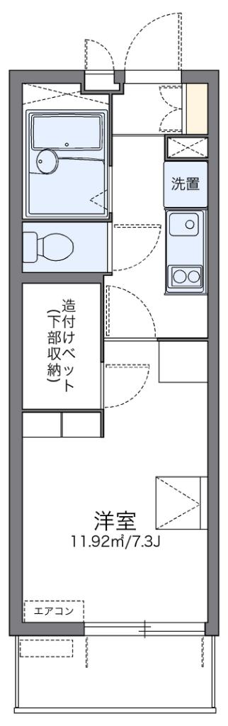 レオパレスTN参番館(1K/4階)の間取り写真