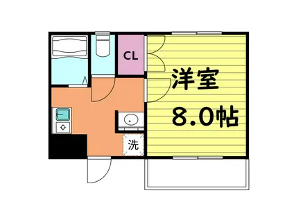 エスペラール深江橋(1K/2階)の間取り写真