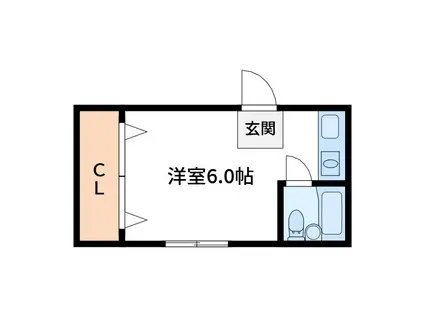 グランパレス王子(ワンルーム/3階)の間取り写真