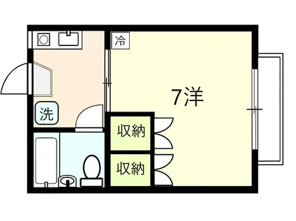 MANSIONM(1K/2階)の間取り写真