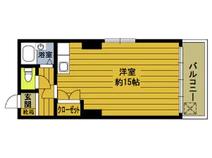 ラトゥール大道(ワンルーム/6階)の間取り写真