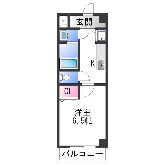 カーサベルカント(1K/2階)の間取り写真
