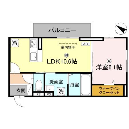 BRANSIA出町(1LDK/3階)の間取り写真