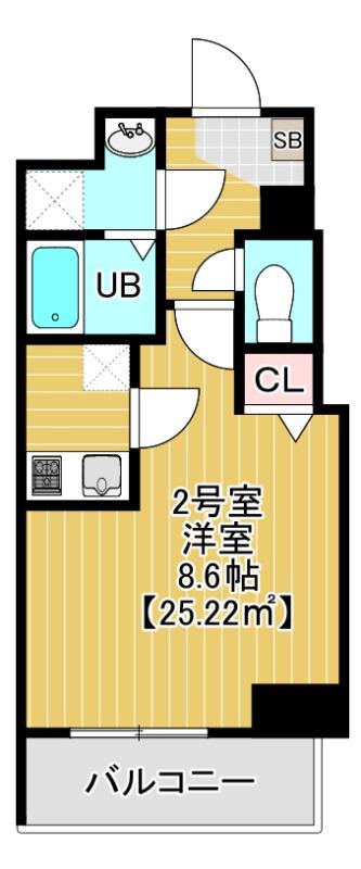 COURTYARD ASAKUSA(1K/7階)の間取り写真