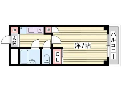 アリスシティー(1K/3階)の間取り写真